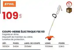 Au Forum du Bâtiment STIHL Coupe-herbe électrique fse 60 offre