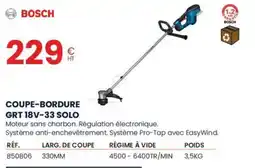 Au Forum du Bâtiment BOSCH Coupe-bordure grt 18v-33 solo offre