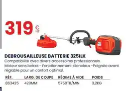 Au Forum du Bâtiment Debrousailleuse batterie 325ilk offre