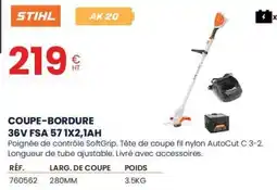 Au Forum du BĂątiment STIHL Coupe-bordure 36v fsa 57 1x2,1ah offre