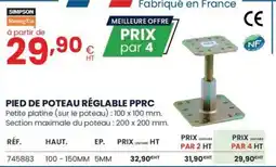 Au Forum du Bâtiment Pied de poteau réglable pprc offre