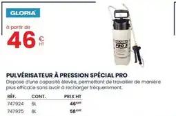 Au Forum du Bâtiment GLORIA Pulvérisateur à pression spécial pro offre