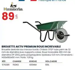 Au Forum du Bâtiment Brouette aktiv premium roue increvable offre