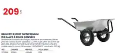 Au Forum du Bâtiment Brouette expert twin premium 150 galva à roues gonflées offre