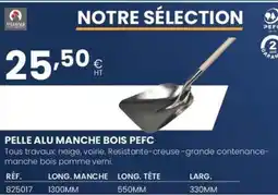 Au Forum du Bâtiment Pelle alu manche bois pefc offre