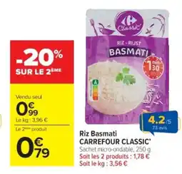 Cora Riz basmati carrefour classic offre