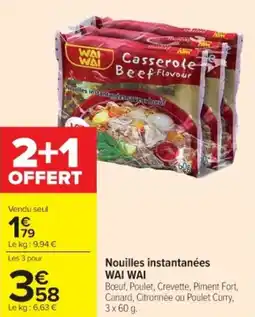 Cora Nouilles instantanées wai wai offre