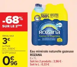 Cora Eau minérale naturelle gazeuse rozana offre
