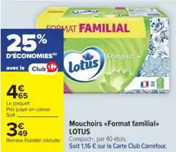 Cora Mouchoirs format familial lotus offre