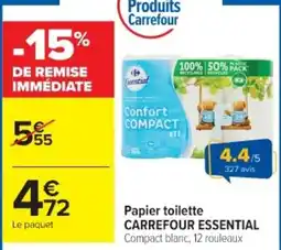Cora Papier toilette carrefour essential offre