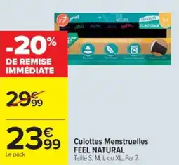 Cora Culottes menstruelles feel natural offre