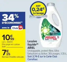 Cora Lessive liquide ARIEL offre