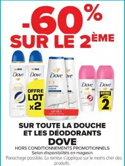 Cora Sur toute la douche et les déodorants dove offre