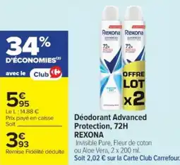 Cora Déodorant advanced protection 72h rexona offre