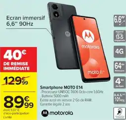 Cora Smartphone MOTO E14 offre