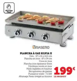 Hyper U Dim - plancha à gaz silvia ii offre