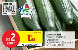 Intermarché Contact Concombre offre