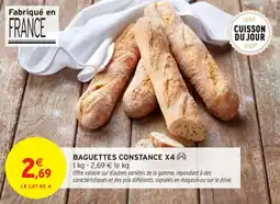 Intermarché Contact Baguettes constance x4 offre