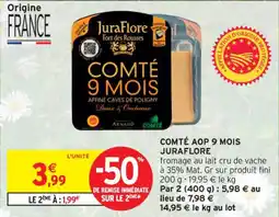 Intermarché Contact Comté aop 9 mois juraflore offre