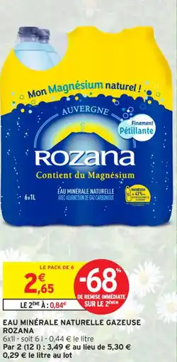 Intermarché Contact Eau minérale naturelle gazeuse rozana offre