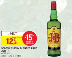 Intermarché Contact Scotch whisky blended rare j&b offre