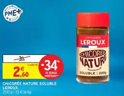 Intermarché Contact Chicorée nature soluble leroux offre
