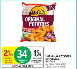Intermarché Contact L'original potatoes surgelées mc cain offre