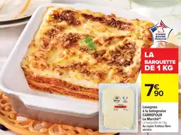 Cora Lasagnes à la bolognaise carrefour le marché offre