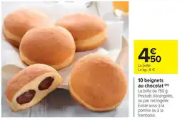 Cora 10 beignets au chocolat offre