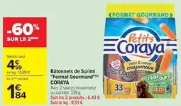 Cora Bâtonnets de Surimi "Format Gourmand" CORAYA offre