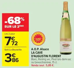 Cora A.O.P. Alsace LA CAVE D'AUGUSTIN FLORENT offre