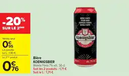 Cora Bière KOENIGSBIER offre