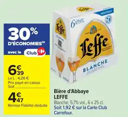 Cora Bière d'Abbaye LEFFE offre