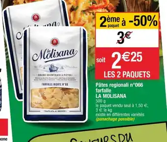 Cora x Carrefour Pâtes regionali nº066 farfalle offre