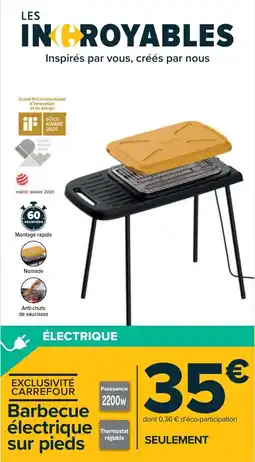 Cora Barbecue électrique sur pieds offre