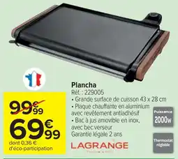 Cora Plancha offre