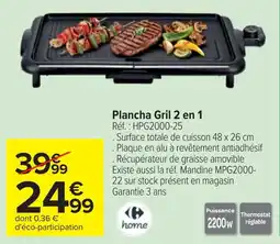 Cora Plancha Gril 2 en 1 offre