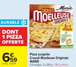 Cora Pizza surgelée Crousti Moelleuse Originale MARIE offre