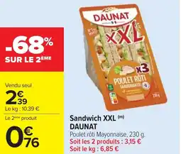 Cora Sandwich XXL DAUNAT offre