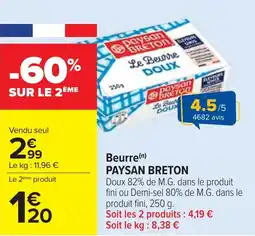 Cora Beurre PAYSAN BRETON offre