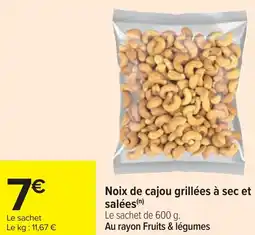 Cora Noix de cajou grillées à sec et salées offre