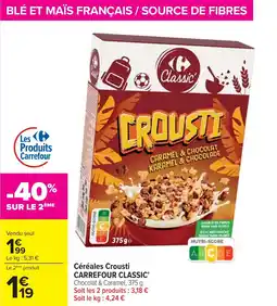 Cora Céréales Crousti CARREFOUR CLASSIC' offre