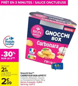 Cora x Carrefour Gnocchi box CARREFOUR BON APPÉTIT offre