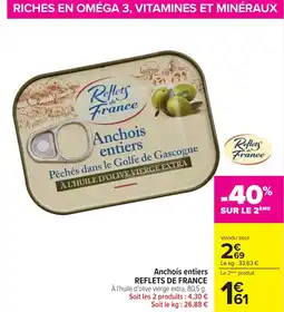 Cora x Carrefour Anchois entiers REFLETS DE FRANCE offre