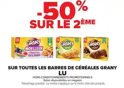 Cora Sur toutes les barres de céréales grany lu offre