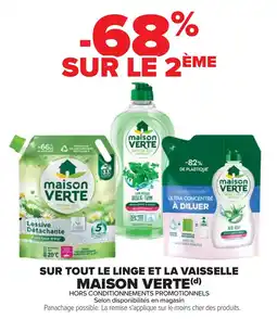 Cora Sur tout le linge et la vaisselle maison verte offre