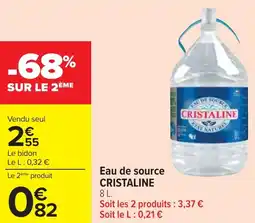Cora Eau de source cristaline offre