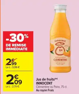 Cora Jus de fruits INNOCENT offre