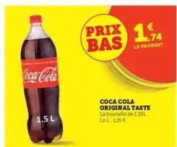 Hyper U COCA COLA ORIGINAL TASTE offre