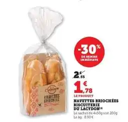 Hyper U NAVETTES BRIOCHÉES BISCUITERIE DU LACYDON offre
